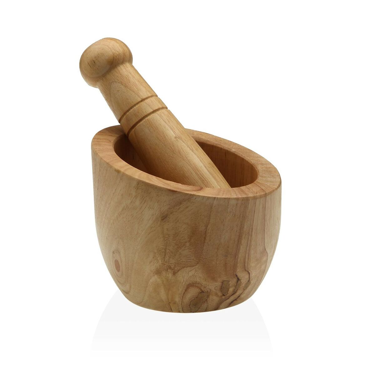 Mortaio con Pestello in Legno e Bambù-0