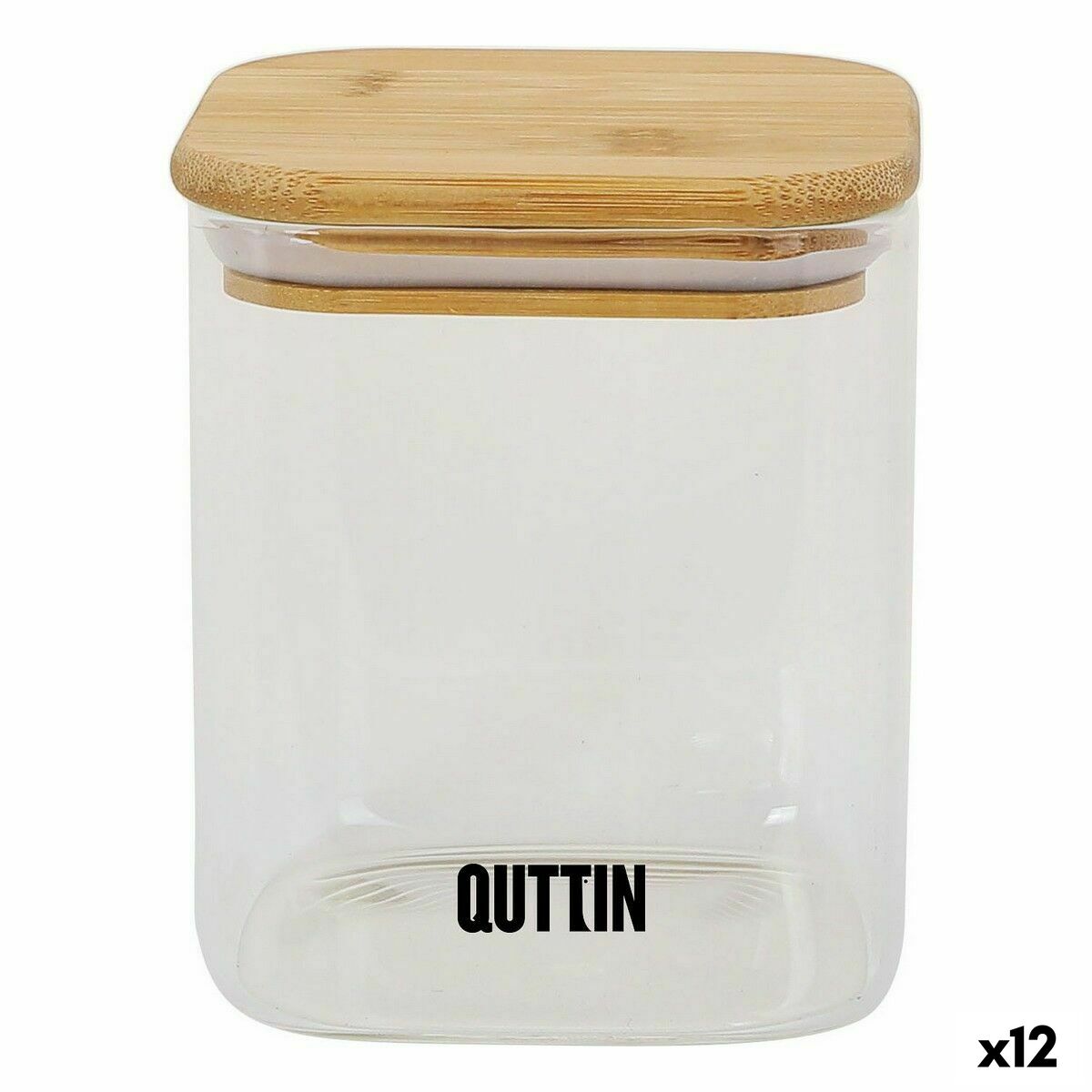 Set 12 Barattoli in Vetro Borosilicato con Coperchio in Bambù