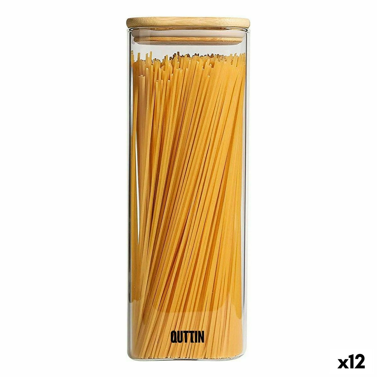 Set 12 Barattoli in Vetro Borosilicato con Coperchio in Bambù-0