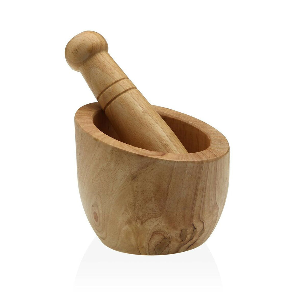 Mortaio con Pestello in Legno e Bambù-0