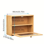 Armadietto in bamboo per dispensa e per cucina, per conservazione di prodotti da forno